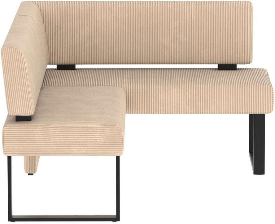 Home affaire Hoekbank Oliver met metalen frame keukenbank verschillende hoezen cord eetkamerbank ottos choice - Foto 2