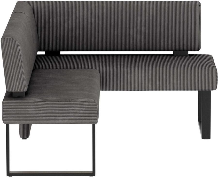 Home affaire Hoekbank Oliver met metalen frame keukenbank verschillende hoezen cord eetkamerbank ottos choice - Foto 3