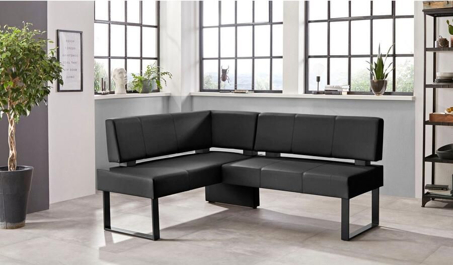 Home affaire Hoekbank Oliver met metalen frame keukenbank verschillende hoezen cord eetkamerbank ottos choice - Foto 2