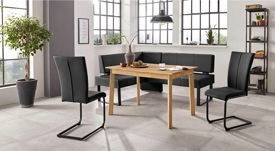 Home affaire Hoekbank Oliver met metalen frame keukenbank verschillende hoezen cord eetkamerbank ottos choice - Foto 3