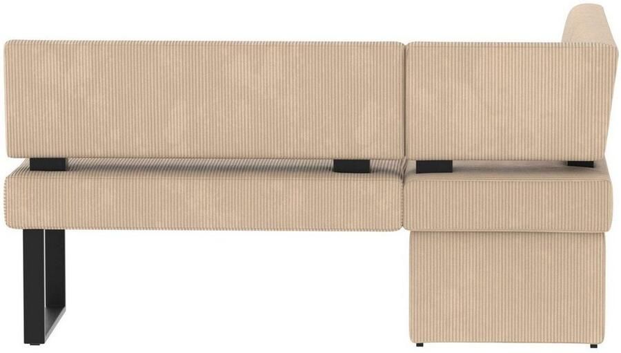 Home affaire Hoekbank Oliver met metalen frame keukenbank verschillende hoezen cord eetkamerbank ottos choice - Foto 4