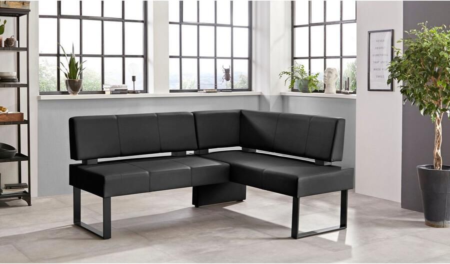 Home affaire Hoekbank Oliver met metalen frame keukenbank verschillende hoezen cord eetkamerbank ottos choice - Foto 2