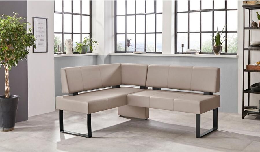 Home affaire Hoekbank Oliver met metalen frame keukenbank verschillende hoezen cord eetkamerbank ottos choice - Foto 3