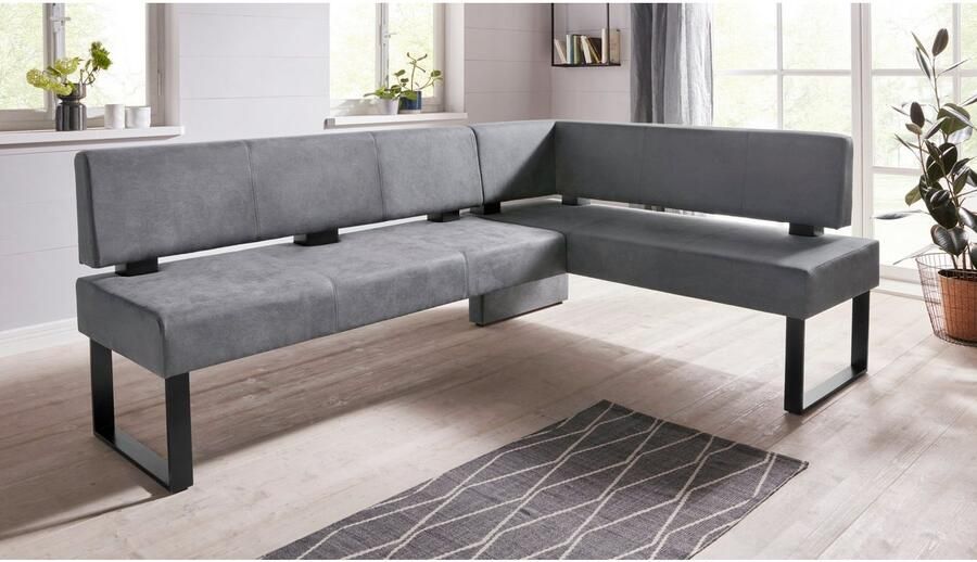 Home affaire Hoekbank Oliver met metalen frame keukenbank verschillende hoezen cord eetkamerbank ottos choice - Foto 7