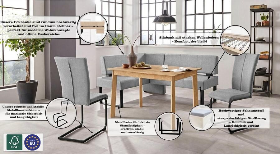 Home affaire Vrijdragende stoel Oliver Stoel belastbaar tot 120 kg (set 2 stuks) - Foto 5