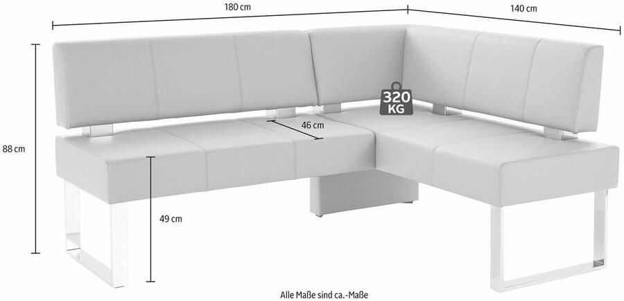 Home affaire Hoekbank RAB in 2 breedten (180 of 200 cm) bekleding in verschillende kwaliteiten - Foto 7