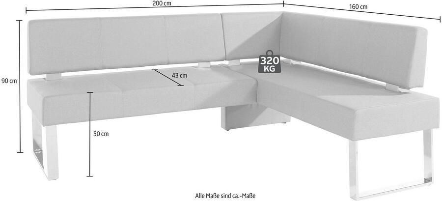 Home affaire Hoekbank RAB in 2 breedten (180 of 200 cm) bekleding in verschillende kwaliteiten - Foto 7