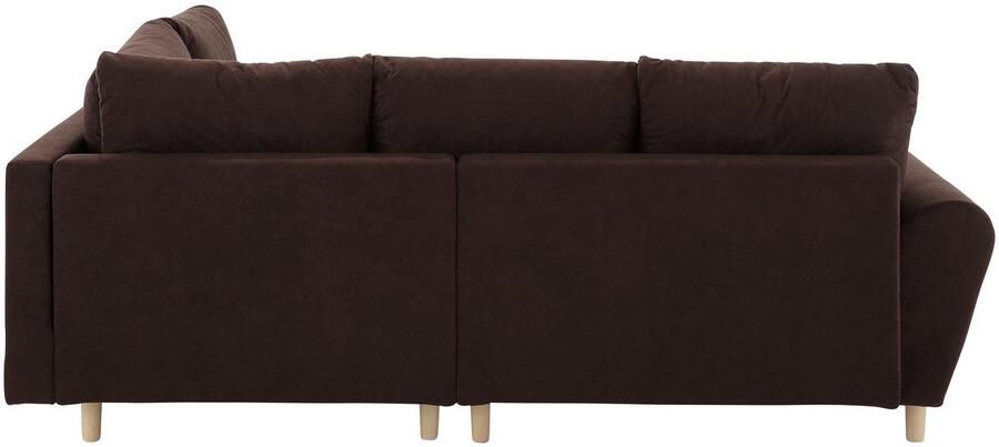 Home affaire Hoekbank Rice L-vorm met bonellverenkern hocker & kussens ottomane aan beide zijden monteerbaar (set) - Foto 11