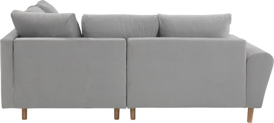 Home affaire Hoekbank Rice L-vorm met bonellverenkern hocker & kussens ottomane aan beide zijden monteerbaar (set) - Foto 7