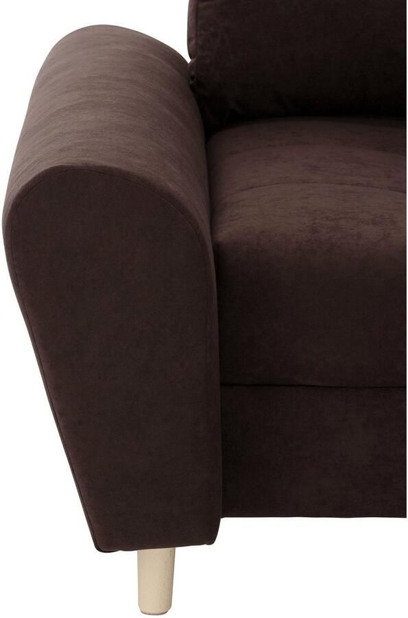 Home affaire Hoekbank Rice L-vorm met bonellverenkern hocker & kussens ottomane aan beide zijden monteerbaar (set) - Foto 6