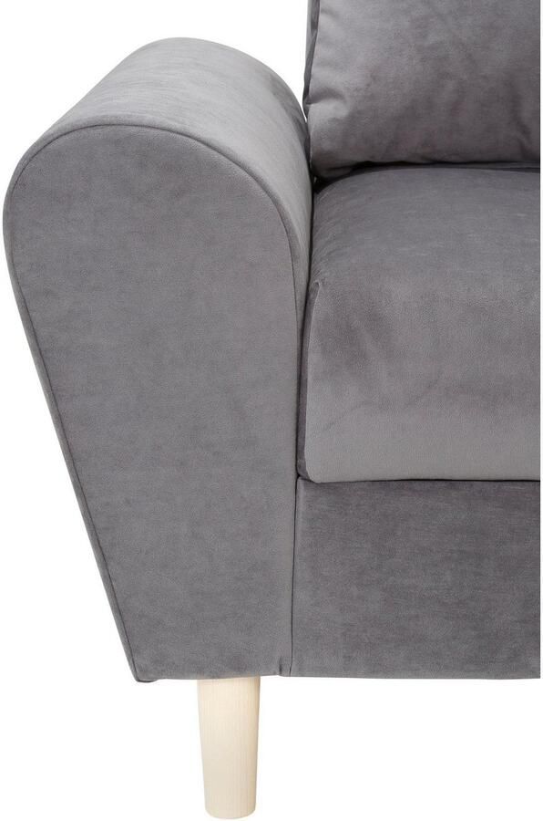 Home affaire Hoekbank Rice L-vorm met bonellverenkern hocker & kussens ottomane aan beide zijden monteerbaar (set) - Foto 5