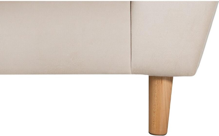 Home affaire Hoekbank Rice L-vorm met bonellverenkern hocker & kussens ottomane aan beide zijden monteerbaar (set) - Foto 6