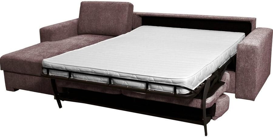 Home affaire Hoekbank Roma "L" slaapfunctie met ondervering Matras hoogte 14 cm ligmaat ca 163x198 cm L-vorm - Foto 6