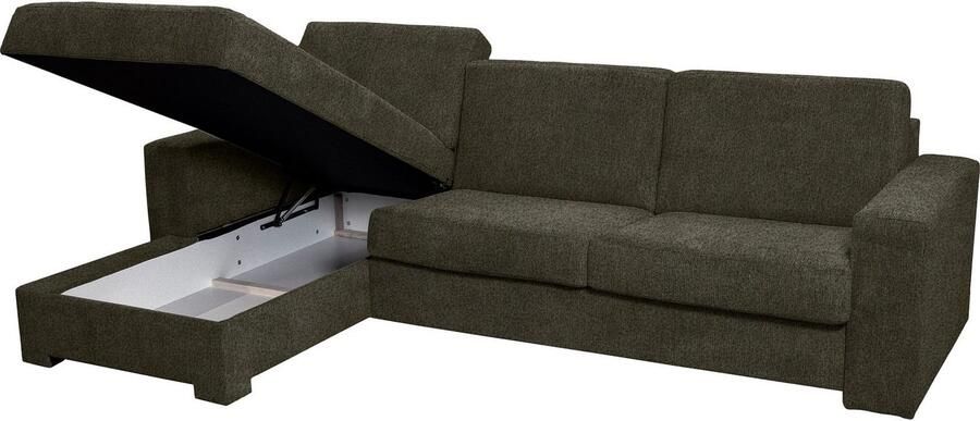 Home affaire Hoekbank Roma "L" slaapfunctie met ondervering Matras hoogte 14 cm ligmaat ca 163x198 cm L-vorm - Foto 9