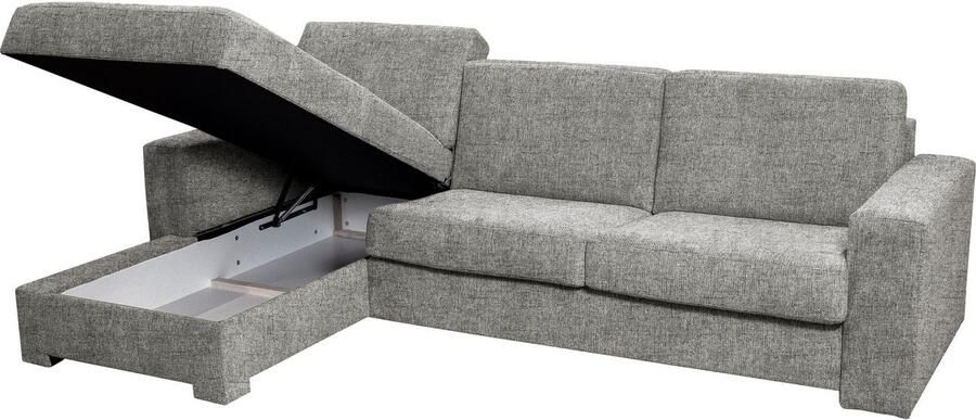 Home affaire Hoekbank Roma "L" slaapfunctie met ondervering Matras hoogte 14 cm ligmaat ca 163x198 cm L-vorm - Foto 8