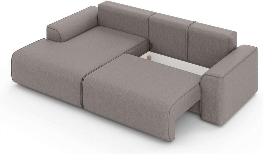 Home affaire Hoekbank Santenay met bedfunctie en bedlade afmetingen: B D H 266 164 90 cm - Foto 2