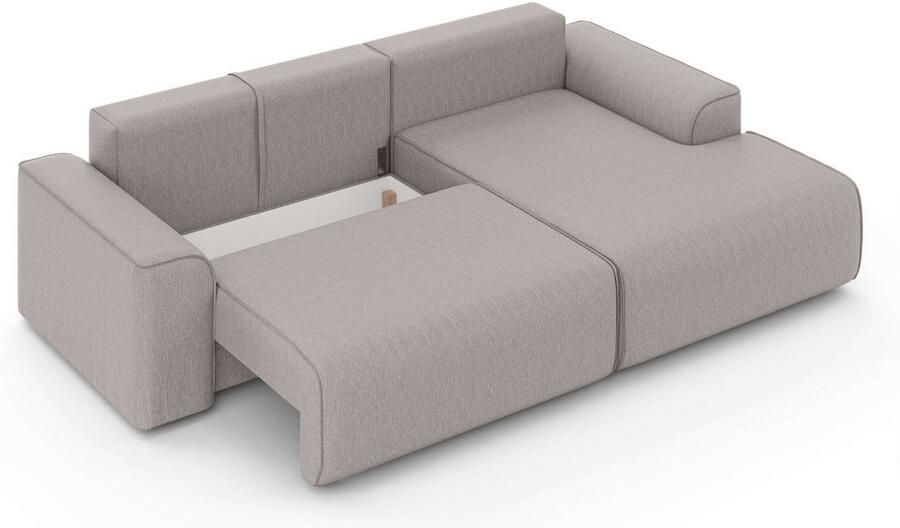 Home affaire Hoekbank Santenay met bedfunctie en bedlade afmetingen: B D H 266 164 90 cm - Foto 2