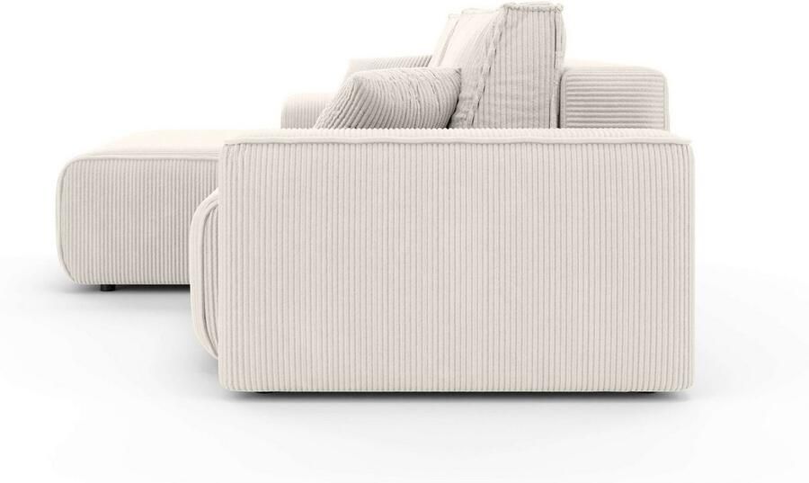 Home affaire Hoekbank Santenay met bedfunctie en bedlade afmetingen: B D H 266 164 90 cm