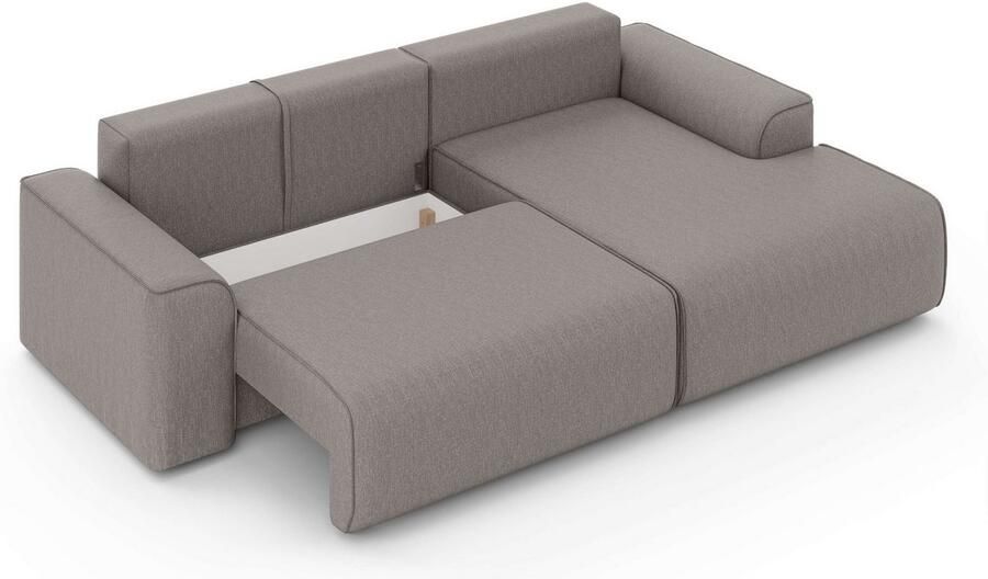 Home affaire Hoekbank Santenay met bedfunctie en bedlade afmetingen: B D H 266 164 90 cm - Foto 2