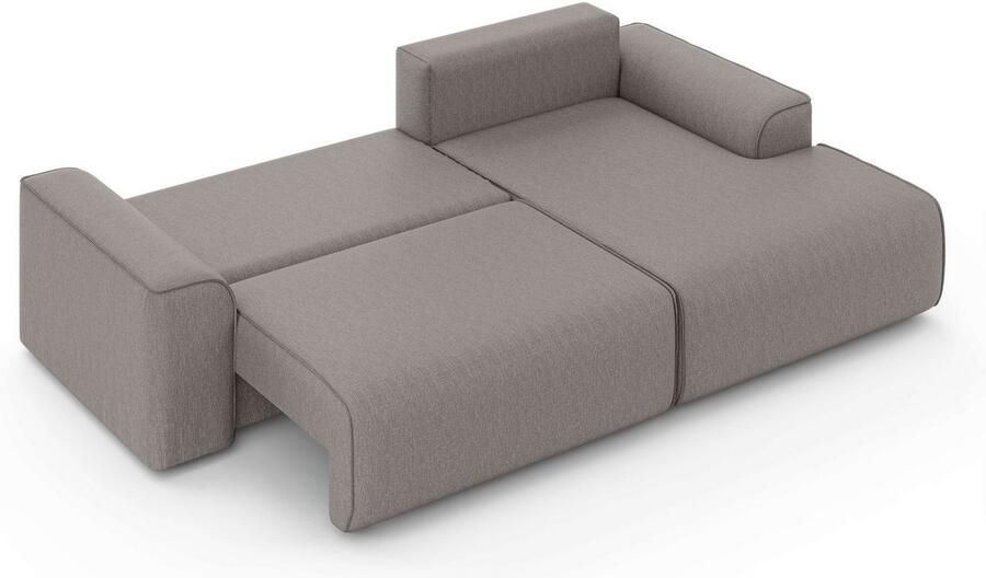 Home affaire Hoekbank Santenay met bedfunctie en bedlade afmetingen: B D H 266 164 90 cm - Foto 3