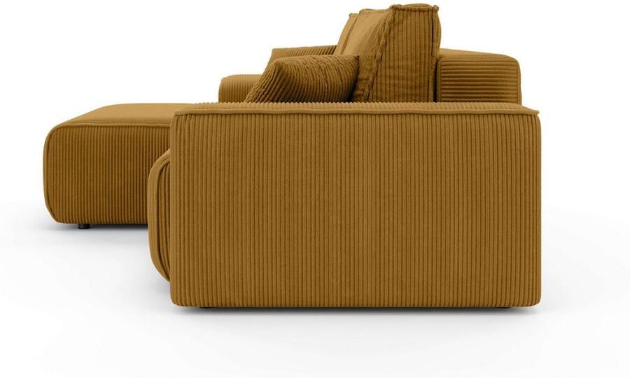 Home affaire Hoekbank Santenay met bedfunctie en bedlade afmetingen: B D H 266 164 90 cm