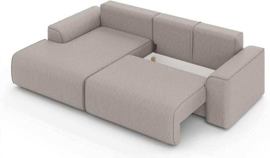 Home affaire Hoekbank Santenay met bedfunctie en bedlade afmetingen: B D H 266 164 90 cm - Foto 2