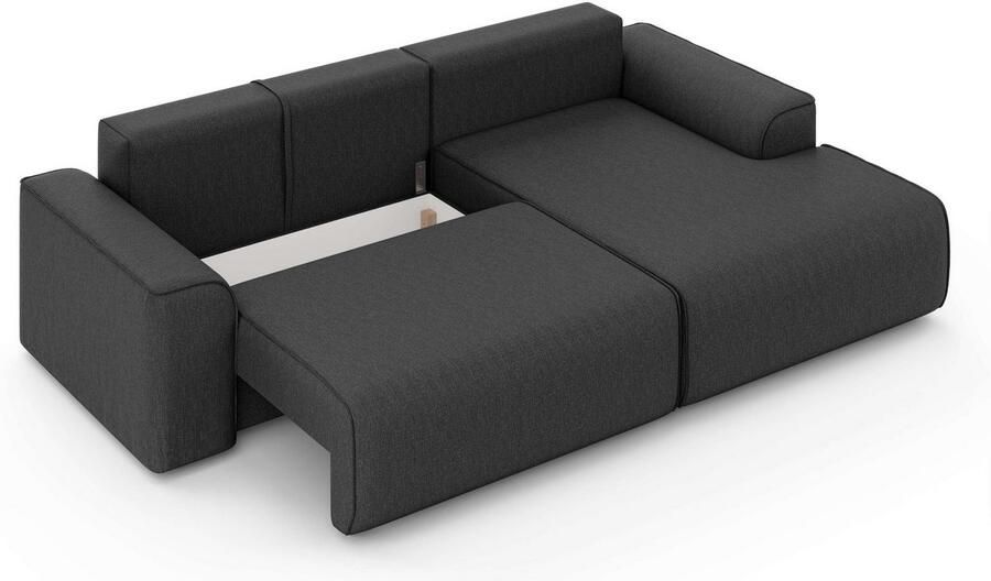 Home affaire Hoekbank Santenay met bedfunctie en bedlade afmetingen: B D H 266 164 90 cm - Foto 2