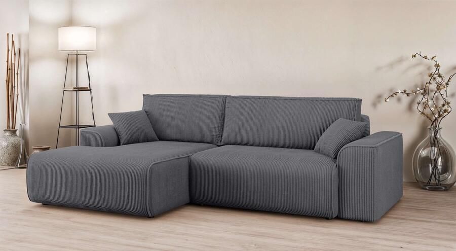 Home affaire Hoekbank Santenay met bedfunctie en bedlade afmetingen: B D H 266 164 90 cm - Foto 8