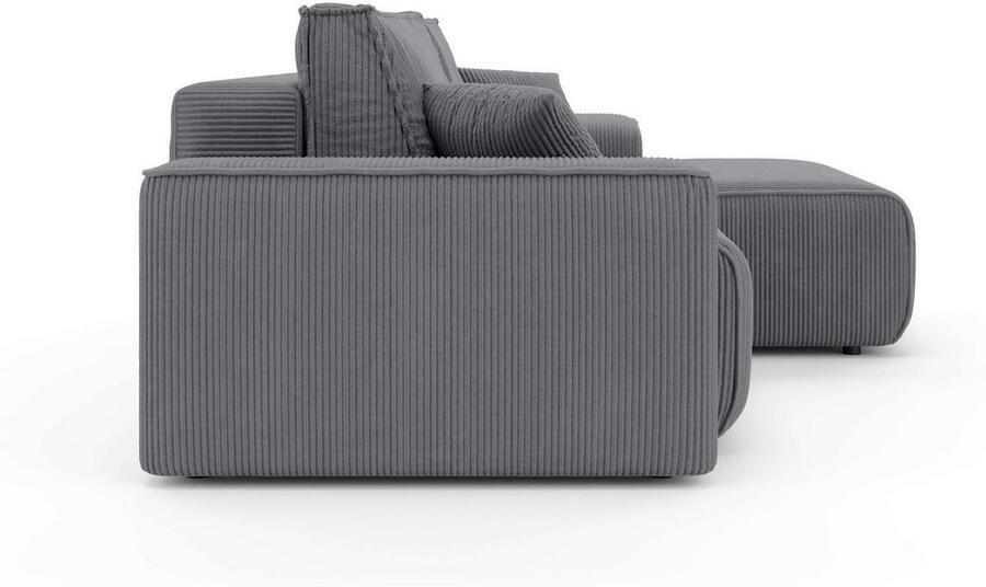 Home affaire Hoekbank Santenay met bedfunctie en bedlade afmetingen: B D H 266 164 90 cm