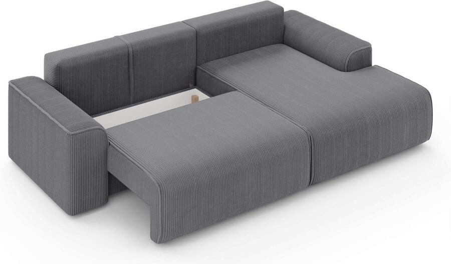 Home affaire Hoekbank Santenay met bedfunctie en bedlade afmetingen: B D H 266 164 90 cm - Foto 2