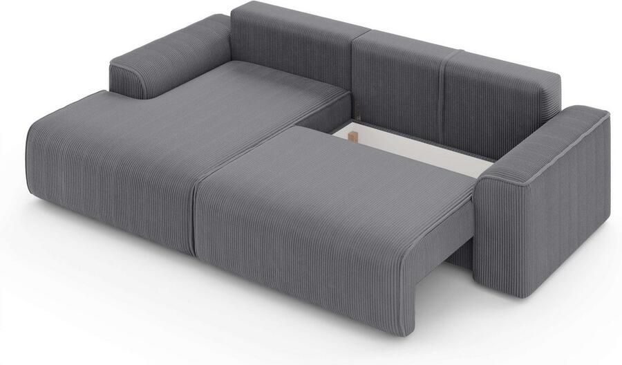 Home affaire Hoekbank Santenay met bedfunctie en bedlade afmetingen: B D H 266 164 90 cm - Foto 2