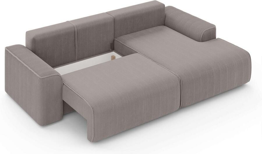 Home affaire Hoekbank Santenay met bedfunctie en bedlade afmetingen: B D H 266 164 90 cm - Foto 2