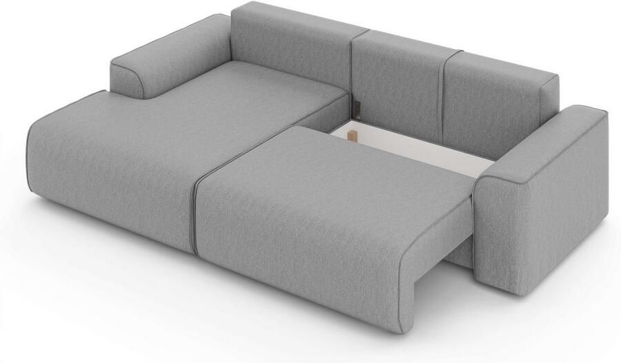 Home affaire Hoekbank Santenay met bedfunctie en bedlade afmetingen: B D H 266 164 90 cm - Foto 2