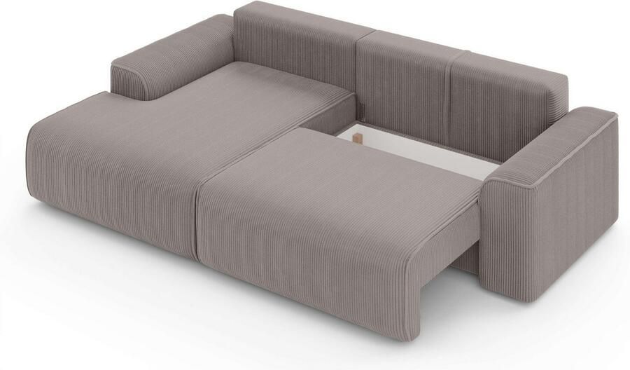 Home affaire Hoekbank Santenay met bedfunctie en bedlade afmetingen: B D H 266 164 90 cm - Foto 2