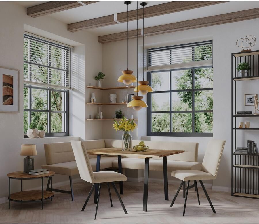 Home affaire Hoekbank Sava met golfvering in de zitting - Foto 2