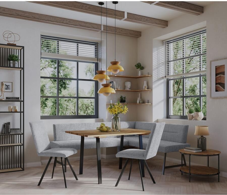 Home affaire Stoel met 4 poten Sava Metalen frame (set 2 stuks) - Foto 2