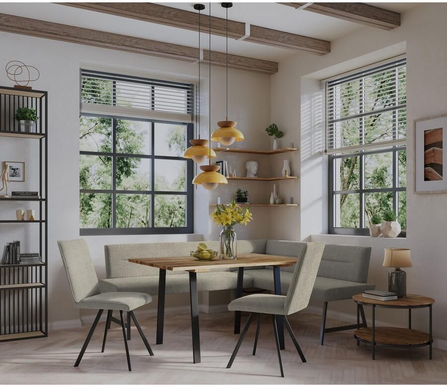 Home affaire Hoekbank Sava met golfvering in de zitting - Foto 2