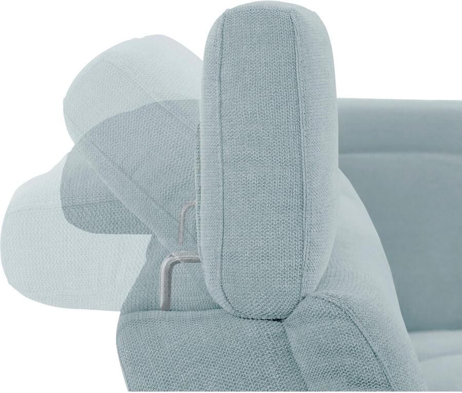 Home affaire Hoekbank Sentrano L-vorm 273 cm man. of electr. relaxfunctie en usb kopverstelling