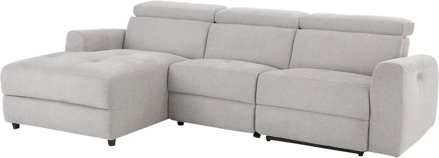 Home affaire Hoekbank Sentrano L-vorm 275 cm man. of electr. relaxfunctie en usb kopverstelling - Foto 14