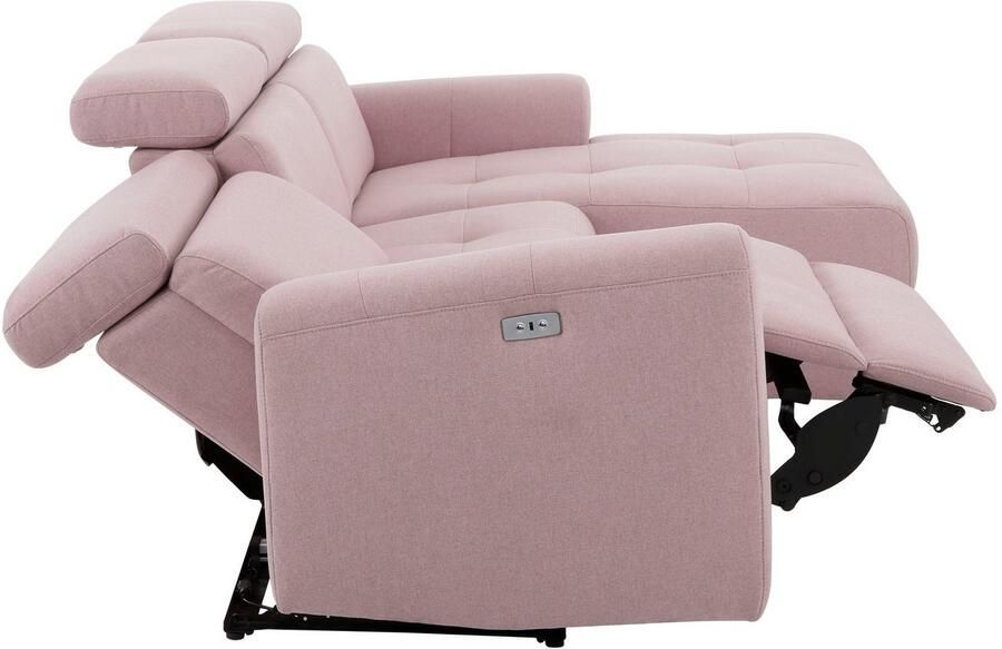 Home affaire Hoekbank Sentrano L-vorm 275 cm man. of electr. relaxfunctie en usb kopverstelling - Foto 9