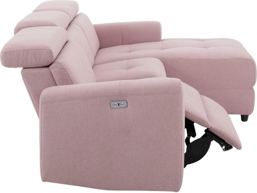 Home affaire Hoekbank Sentrano L-vorm 275 cm man. of electr. relaxfunctie en usb kopverstelling - Foto 4