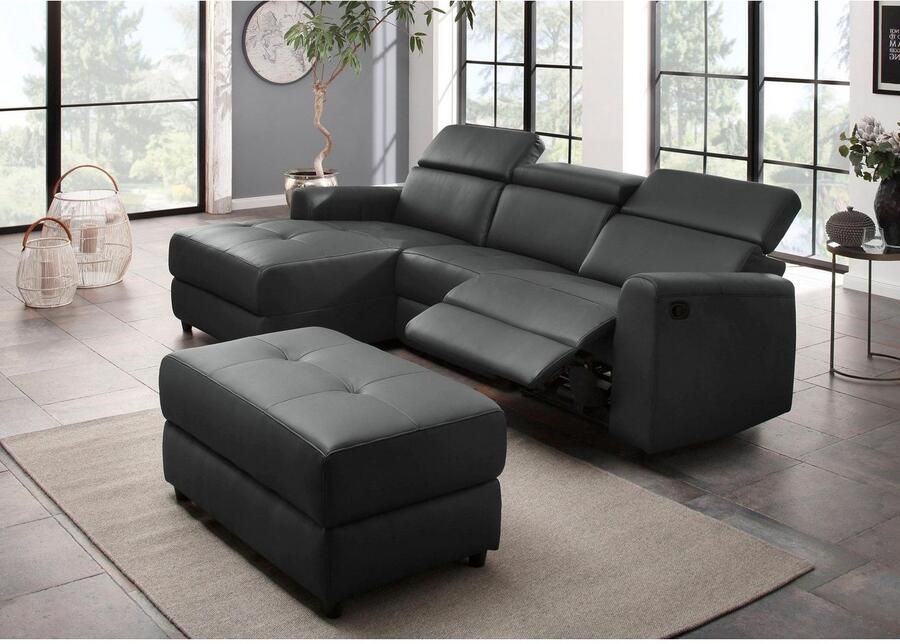 Home affaire Hoekbank Sentrano L-vorm 275 cm man. of electr. relaxfunctie en usb kopverstelling - Foto 3