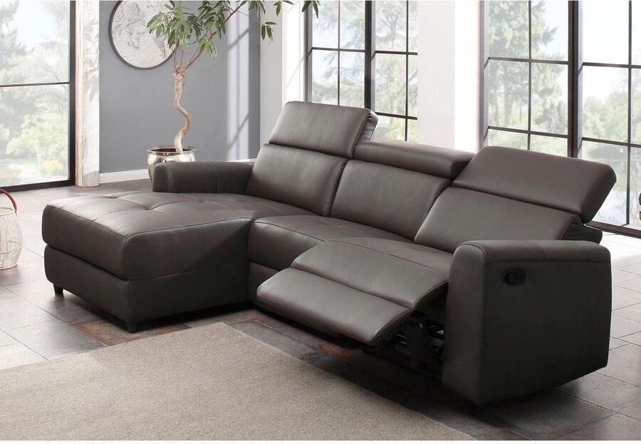 Home affaire Hoekbank Sentrano L-vorm 275 cm man. of electr. relaxfunctie en usb kopverstelling - Foto 5