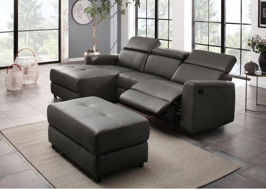 Home affaire Hoekbank Sentrano L-vorm 275 cm man. of electr. relaxfunctie en usb kopverstelling - Foto 3