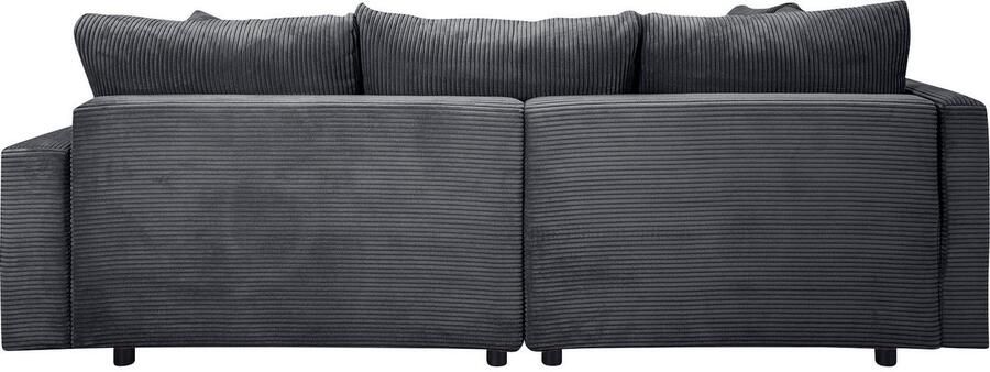 COLLECTION AB Hoekbank Toni L-vorm B: 215 cm met hocker & 2 sierkussens veerkern - Foto 9