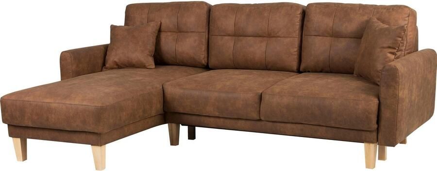 Home affaire Hoekbank TRIPLO optionele slaapbank met bedlade afmetingen B D H: 234 164 89 cm
