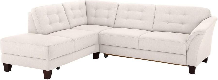 Home affaire Hoekbank Trondheim L-vorm met binnenvering en capitonnage achter poten beuken donker - Foto 5