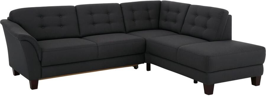 Home affaire Hoekbank Trondheim L-vorm met binnenvering en capitonnage achter poten beuken donker - Foto 18