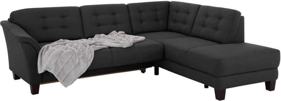 Home affaire Hoekbank Trondheim L-vorm met binnenvering en capitonnage achter poten beuken donker - Foto 17