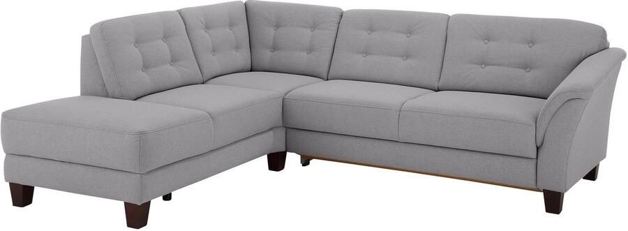 Home affaire Hoekbank Trondheim L-vorm met binnenvering en capitonnage achter poten beuken donker - Foto 5